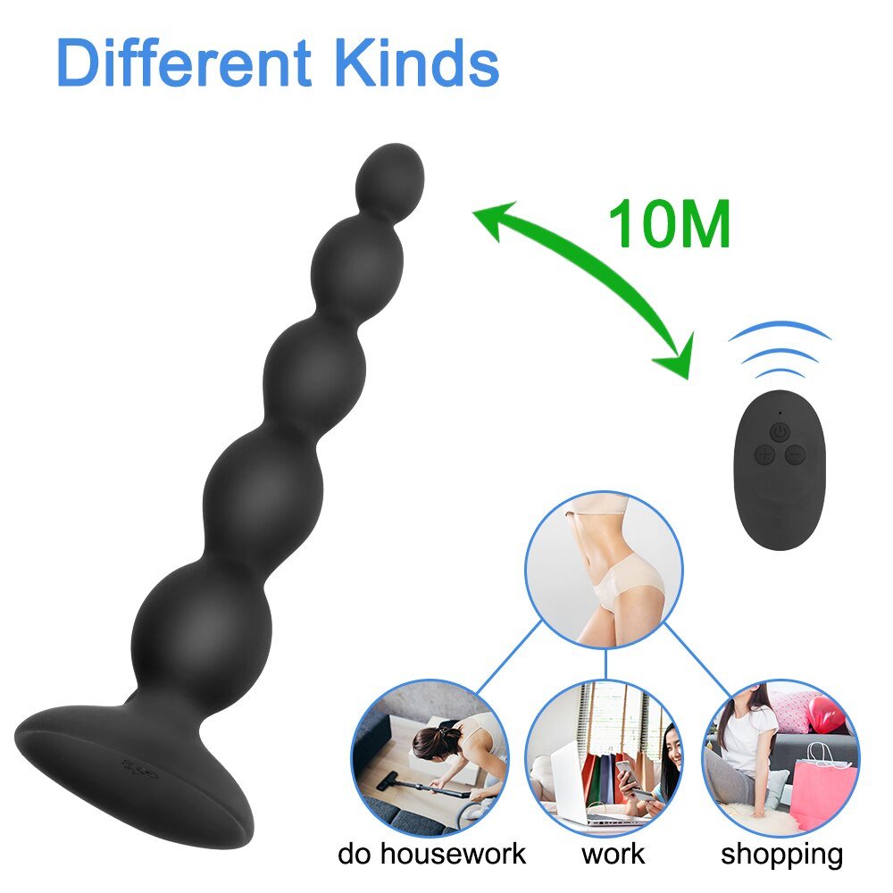 Sex Toy for Men Women Anal Beads 10 Speed Butt Plug Stimulator Prostate Massage Remote Control Vibrator Anal Vibrator Dual Motor - My StoreSex Toy for Men Women Anal Beads 10 Speed Butt Plug Stimulator Prostate Massage Remote Control Vibrator Anal Vibrator Dual Motor33sextoysMy StoreA BlackA BlackSex Toy for Men Women Anal Beads 10 Speed Butt Plug Stimulator Prostate Massage Remote Control Vibrator Anal Vibrator Dual Motor