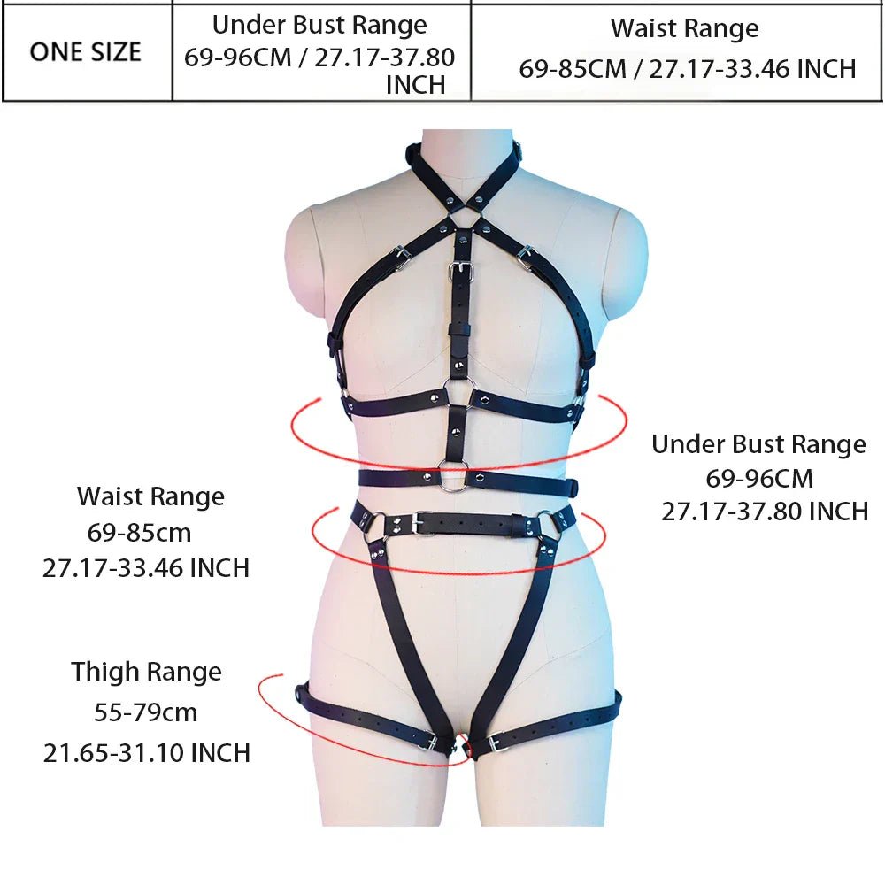 Sexy Body Harness Women Set Leather Lingerie Harness Belt Bdsm Bondage Lingerie Thigh Garter Belt Gothic Fetish Clothing - My StoreSexy Body Harness Women Set Leather Lingerie Harness Belt Bdsm Bondage Lingerie Thigh Garter Belt Gothic Fetish Clothingthai - adultMy Store2pcs SetsSexy Body Harness Women Set Leather Lingerie Harness Belt Bdsm Bondage Lingerie Thigh Garter Belt Gothic Fetish Clothing