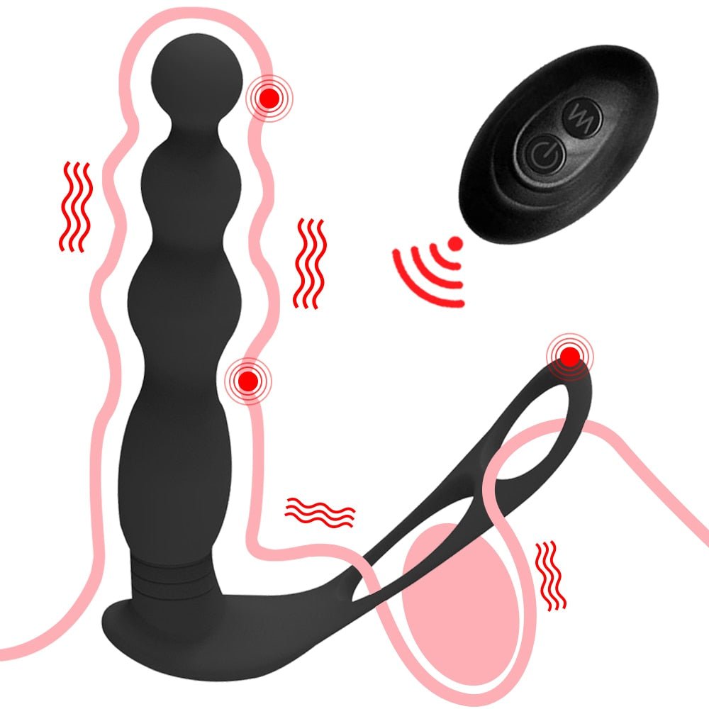 Silicone Anal Butt Plug Pull Beads with Cock Ring Prostate Massager Anal Balls Vibration Heating Erotic Anal Sex Toy for Adult - My StoreSilicone Anal Butt Plug Pull Beads with Cock Ring Prostate Massager Anal Balls Vibration Heating Erotic Anal Sex Toy for Adult33sextoysMy StoreAs shownAs shownSilicone Anal Butt Plug Pull Beads with Cock Ring Prostate Massager Anal Balls Vibration Heating Erotic Anal Sex Toy for Adult