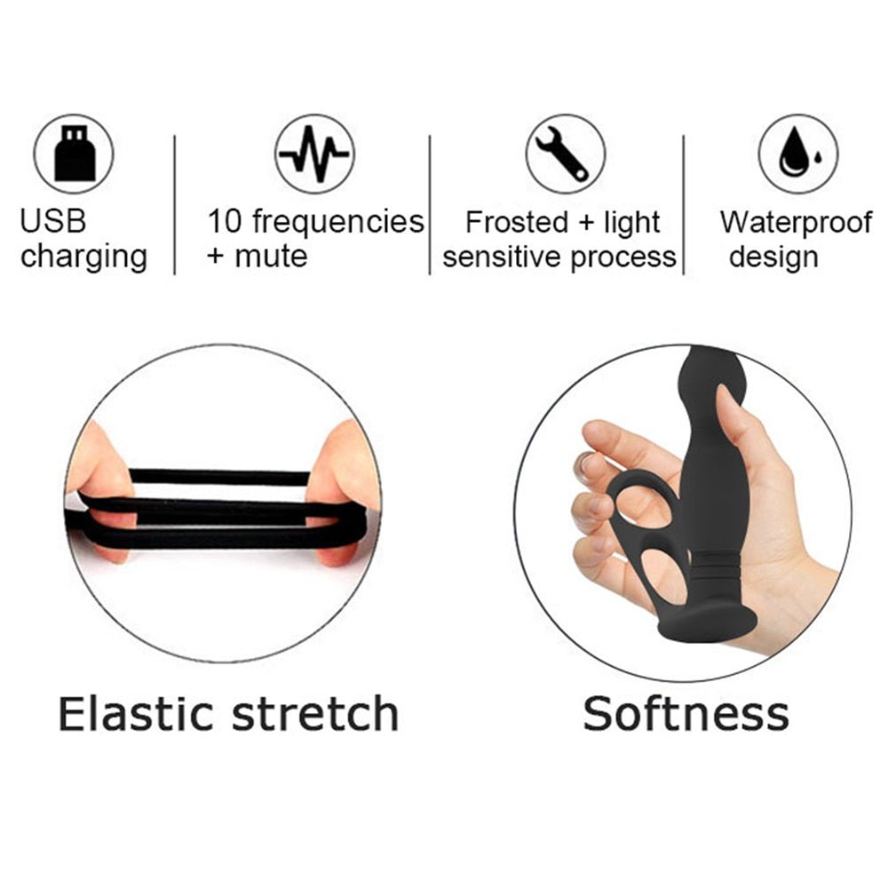 Silicone Anal Butt Plug Pull Beads with Cock Ring Prostate Massager Anal Balls Vibration Heating Erotic Anal Sex Toy for Adult - My StoreSilicone Anal Butt Plug Pull Beads with Cock Ring Prostate Massager Anal Balls Vibration Heating Erotic Anal Sex Toy for Adult33sextoysMy StoreAs shownAs shownSilicone Anal Butt Plug Pull Beads with Cock Ring Prostate Massager Anal Balls Vibration Heating Erotic Anal Sex Toy for Adult