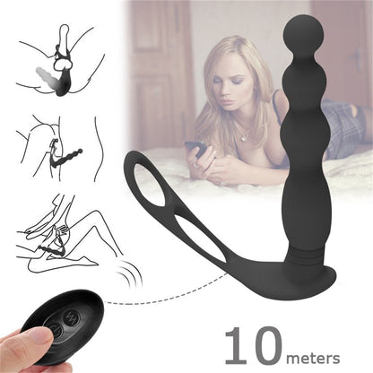Silicone Anal Butt Plug Pull Beads with Cock Ring Prostate Massager Anal Balls Vibration Heating Erotic Anal Sex Toy for Adult - My StoreSilicone Anal Butt Plug Pull Beads with Cock Ring Prostate Massager Anal Balls Vibration Heating Erotic Anal Sex Toy for Adult33sextoysMy StoreAs shownAs shownSilicone Anal Butt Plug Pull Beads with Cock Ring Prostate Massager Anal Balls Vibration Heating Erotic Anal Sex Toy for Adult