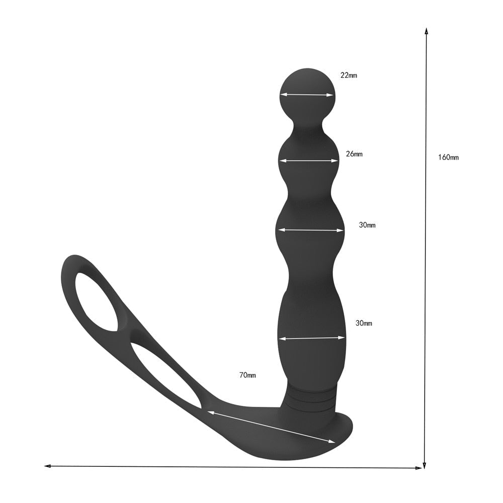 Silicone Anal Butt Plug Pull Beads with Cock Ring Prostate Massager Anal Balls Vibration Heating Erotic Anal Sex Toy for Adult - My StoreSilicone Anal Butt Plug Pull Beads with Cock Ring Prostate Massager Anal Balls Vibration Heating Erotic Anal Sex Toy for Adult33sextoysMy StoreAs shownAs shownSilicone Anal Butt Plug Pull Beads with Cock Ring Prostate Massager Anal Balls Vibration Heating Erotic Anal Sex Toy for Adult