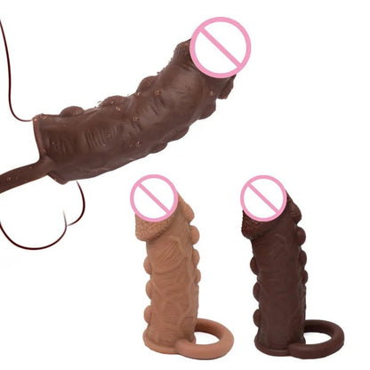 Silicone Penis Cover Reusable Condom Enlargement Extra Thick Penis Extender Cock Rings Sleeve Delay Ejaculation Sexitoys For Men - My StoreSilicone Penis Cover Reusable Condom Enlargement Extra Thick Penis Extender Cock Rings Sleeve Delay Ejaculation Sexitoys For Menthai - adultMy StoreFleshSilicone Penis Cover Reusable Condom Enlargement Extra Thick Penis Extender Cock Rings Sleeve Delay Ejaculation Sexitoys For Men