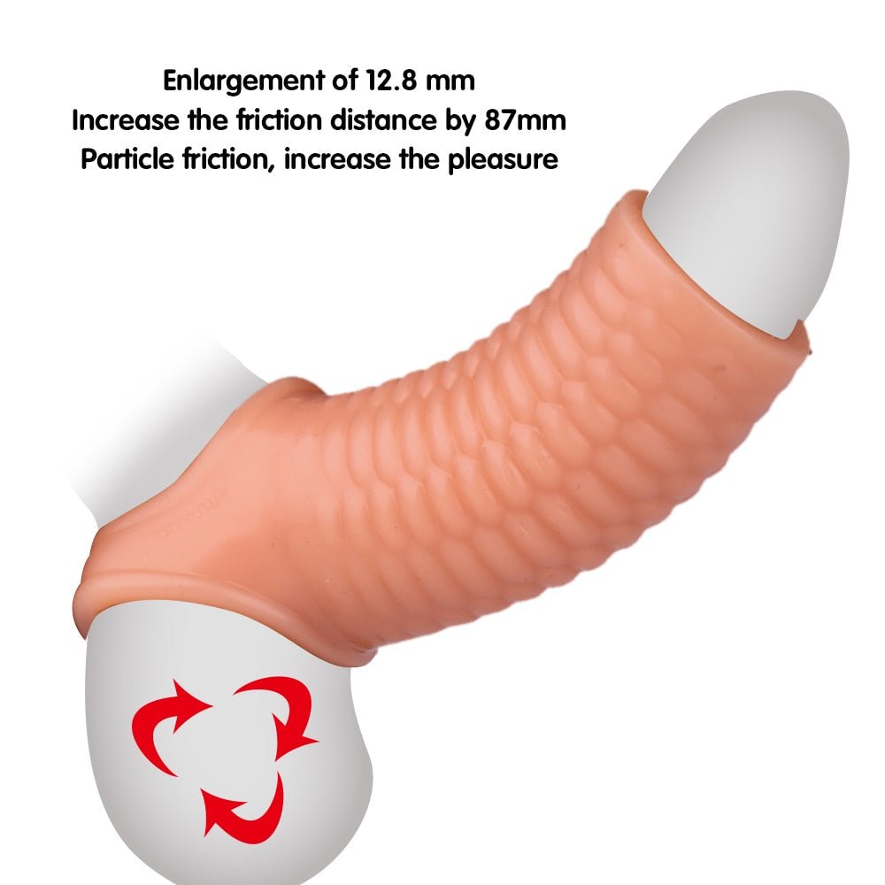 Silicone Reusable Penis Sleeve Flexible Glans Penis Enlarger Extender Delay Ejaculation Cock Ring Sleeve Adult Sex Toys for Men - My StoreSilicone Reusable Penis Sleeve Flexible Glans Penis Enlarger Extender Delay Ejaculation Cock Ring Sleeve Adult Sex Toys for Men33sextoysMy StoreAASilicone Reusable Penis Sleeve Flexible Glans Penis Enlarger Extender Delay Ejaculation Cock Ring Sleeve Adult Sex Toys for Men