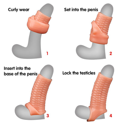 Silicone Reusable Penis Sleeve Flexible Glans Penis Enlarger Extender Delay Ejaculation Cock Ring Sleeve Adult Sex Toys for Men - My StoreSilicone Reusable Penis Sleeve Flexible Glans Penis Enlarger Extender Delay Ejaculation Cock Ring Sleeve Adult Sex Toys for Men33sextoysMy StoreAASilicone Reusable Penis Sleeve Flexible Glans Penis Enlarger Extender Delay Ejaculation Cock Ring Sleeve Adult Sex Toys for Men