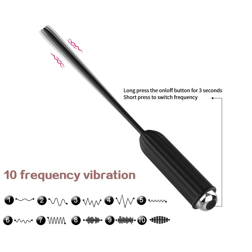 Silicone Urethral Dilators Penis Plug 10 Speed Vibrating Insertion Urethral Plug Catheter Sounds Vibrator Sex Toys for Men Adult - My StoreSilicone Urethral Dilators Penis Plug 10 Speed Vibrating Insertion Urethral Plug Catheter Sounds Vibrator Sex Toys for Men Adult33sextoysMy StoreThread  LongThread LongSilicone Urethral Dilators Penis Plug 10 Speed Vibrating Insertion Urethral Plug Catheter Sounds Vibrator Sex Toys for Men Adult