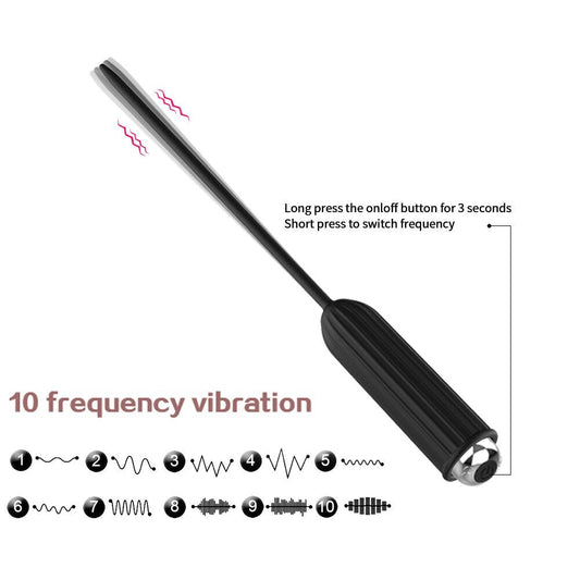 Silicone Urethral Dilators Penis Plug 10 Speed Vibrating Insertion Urethral Plug Catheter Sounds Vibrator Sex Toys for Men Adult - My StoreSilicone Urethral Dilators Penis Plug 10 Speed Vibrating Insertion Urethral Plug Catheter Sounds Vibrator Sex Toys for Men Adult33sextoysMy StoreThread  LongThread LongSilicone Urethral Dilators Penis Plug 10 Speed Vibrating Insertion Urethral Plug Catheter Sounds Vibrator Sex Toys for Men Adult