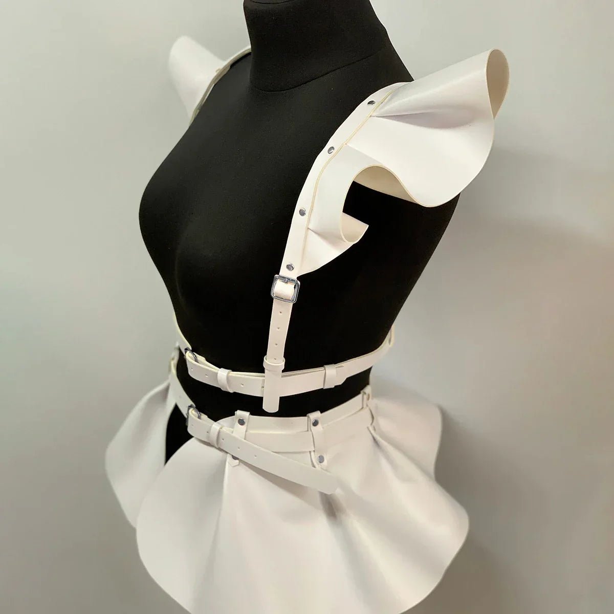 skirt Women's Belts Fashion Leather Body Harness Belt Skirt With Ruffle Hem Gothic Style Waist &Shoulder Belt Clothing Accessory - My Storeskirt Women's Belts Fashion Leather Body Harness Belt Skirt With Ruffle Hem Gothic Style Waist &Shoulder Belt Clothing Accessorythai - adultMy Storewaist beltskirt Women's Belts Fashion Leather Body Harness Belt Skirt With Ruffle Hem Gothic Style Waist &Shoulder Belt Clothing Accessory