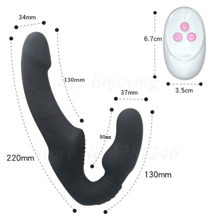 Strapless Strap - on Dildo Vibrator for Couples Strapon for Lesiban Wireless Remote Control Double - Heads Vibrator Adult Sex Toys - My StoreStrapless Strap - on Dildo Vibrator for Couples Strapon for Lesiban Wireless Remote Control Double - Heads Vibrator Adult Sex Toys33sextoysMy StoreNo RemoteNo RemoteStrapless Strap - on Dildo Vibrator for Couples Strapon for Lesiban Wireless Remote Control Double - Heads Vibrator Adult Sex Toys