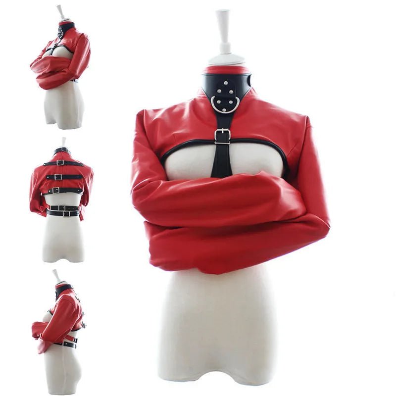 Synthetic Leather Straitjacket BDSM Adult Games Straight Jacket Adjustable Fetish Harness Body Bondage Sex Toy For Women and Men - My StoreSynthetic Leather Straitjacket BDSM Adult Games Straight Jacket Adjustable Fetish Harness Body Bondage Sex Toy For Women and Menthai - adultMy StoreRedSynthetic Leather Straitjacket BDSM Adult Games Straight Jacket Adjustable Fetish Harness Body Bondage Sex Toy For Women and Men