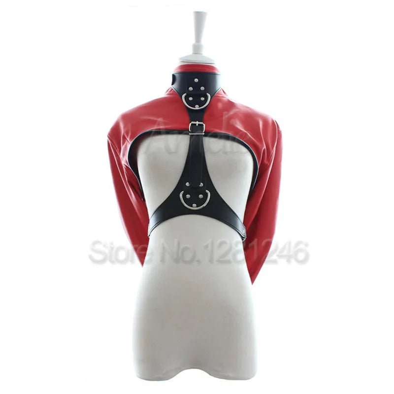 Synthetic Leather Straitjacket BDSM Adult Games Straight Jacket Adjustable Fetish Harness Body Bondage Sex Toy For Women and Men - My StoreSynthetic Leather Straitjacket BDSM Adult Games Straight Jacket Adjustable Fetish Harness Body Bondage Sex Toy For Women and Menthai - adultMy StoreRedSynthetic Leather Straitjacket BDSM Adult Games Straight Jacket Adjustable Fetish Harness Body Bondage Sex Toy For Women and Men