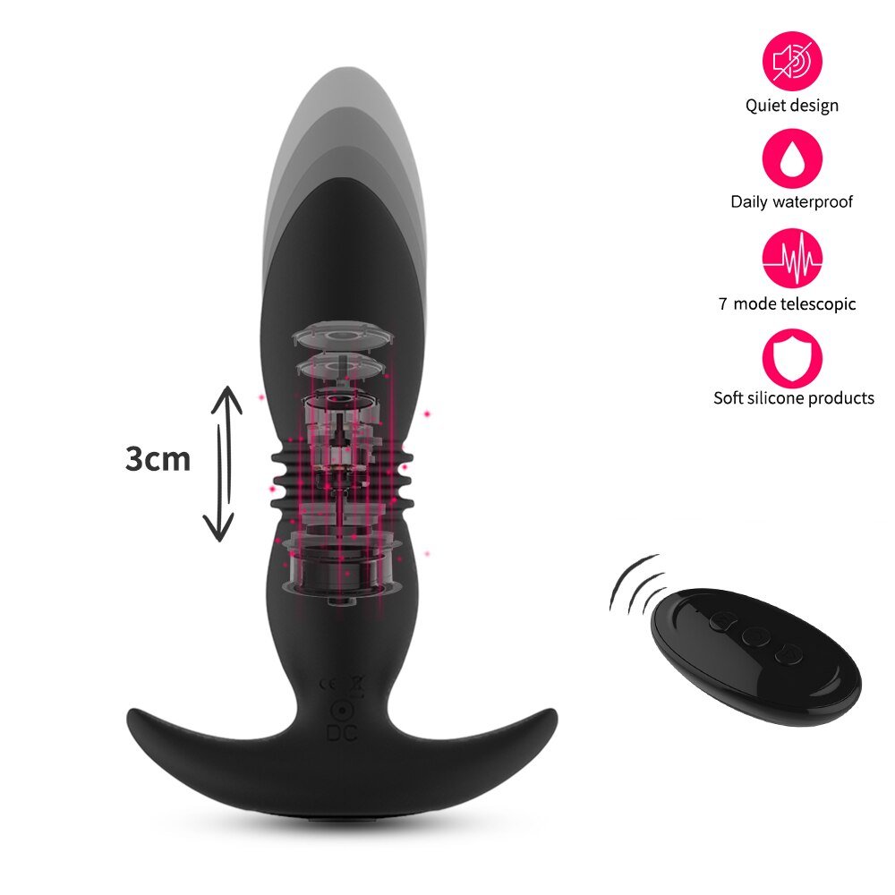 Telescopic Vibrator Anal Plug Sex Shop Prostate Massage Stimulator Female Masturbator Butt Plug Anal Beads Sex Toys for Couple - My StoreTelescopic Vibrator Anal Plug Sex Shop Prostate Massage Stimulator Female Masturbator Butt Plug Anal Beads Sex Toys for Couple33sextoysMy StoreWith remote controlWith remote controlTelescopic Vibrator Anal Plug Sex Shop Prostate Massage Stimulator Female Masturbator Butt Plug Anal Beads Sex Toys for Couple