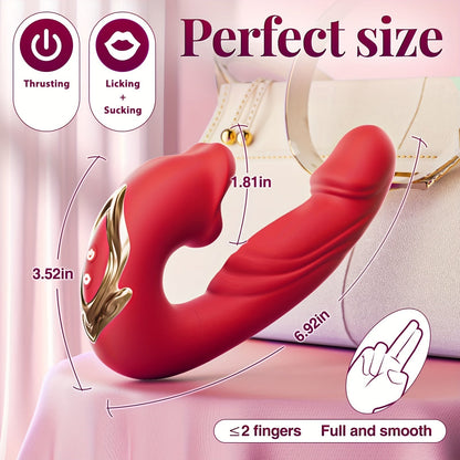 Thrusting Vibrator Sex Toys - G Spot Vibrator Women Sex Toys With 7 Thrusting & Vibrating & Licking Modes Tongue Toy For Women For Clitoral Stimulation Thrusting Dildo Adult Toys Rose Sex Toy - My StoreThrusting Vibrator Sex Toys - G Spot Vibrator Women Sex Toys With 7 Thrusting & Vibrating & Licking Modes Tongue Toy For Women For Clitoral Stimulation Thrusting Dildo Adult Toys Rose Sex Toythai - adultMy StoreRedThrusting Vibrator Sex Toys - G Spot Vibrator Women Sex Toys With 7 Thrusting & Vibr