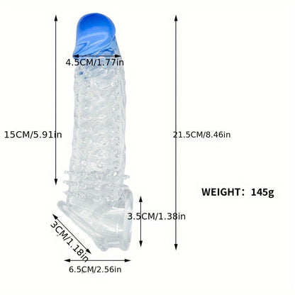 Ultra - Realistic Textured Penis Sleeve With Extender & Testicle Ring - Reusable. Enhances Size & Girth. Ideal For Couples - My StoreUltra - Realistic Textured Penis Sleeve With Extender & Testicle Ring - Reusable. Enhances Size & Girth. Ideal For Couplesthai - adultMy StoreBlueUltra - Realistic Textured Penis Sleeve With Extender & Testicle Ring - Reusable. Enhances Size & Girth. Ideal For Couples