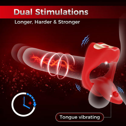 Vibrating Cock Ring Sex Toys for Men. Penis Ring Tongue Design with 9 Vibration Modes. Adult Toys Vibrator with APP Control. Male Couples Sex Toys Clitoral Vibrator. Adult Sex Toys & Games for Couple - My StoreVibrating Cock Ring Sex Toys for Men. Penis Ring Tongue Design with 9 Vibration Modes. Adult Toys Vibrator with APP Control. Male Couples Sex Toys Clitoral Vibrator. Adult Sex Toys & Games for Couplethai - adultMy StoreRedVibrating Cock Ring Sex Toys for Men. Penis Ring Tongue Design with 
