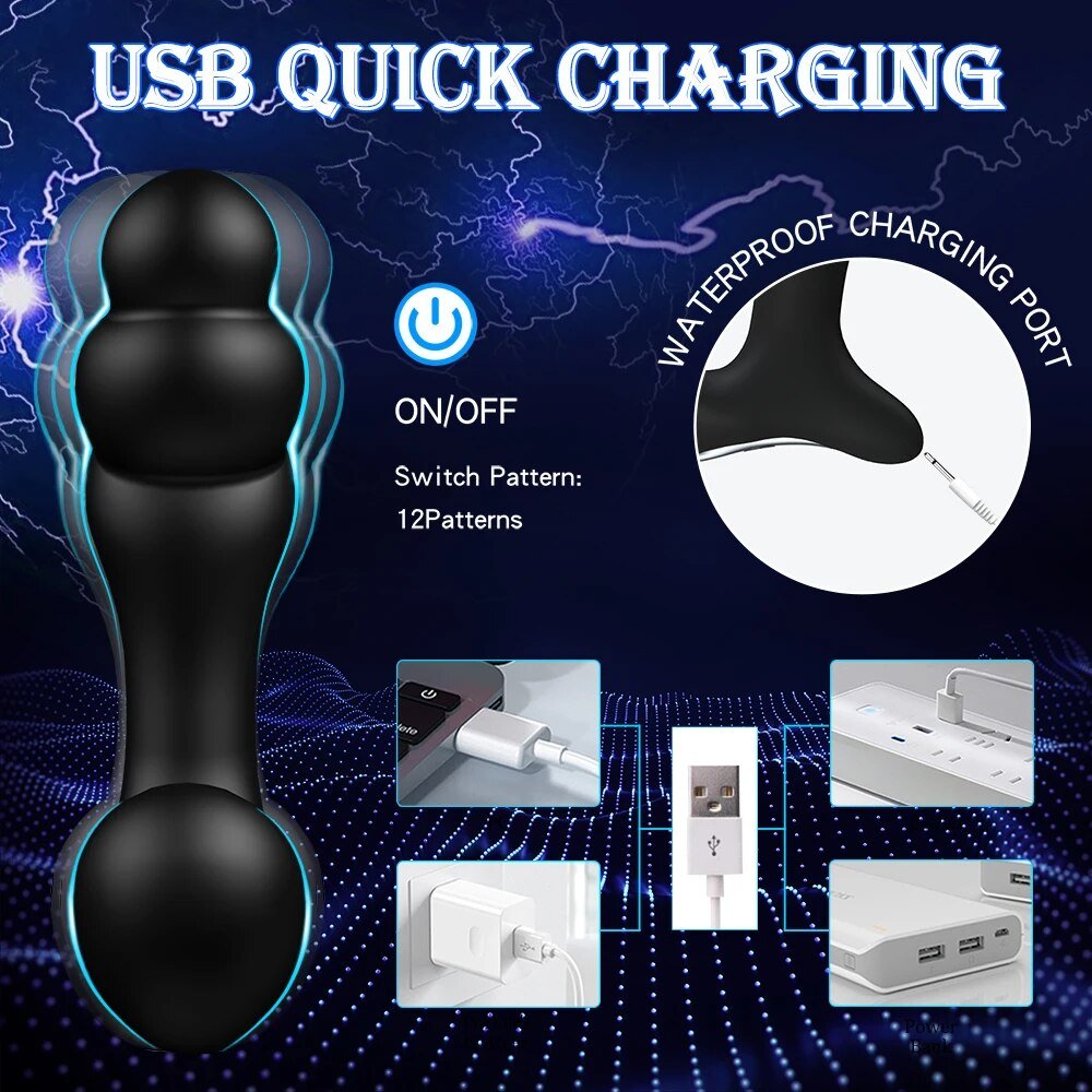 Vibrating Prostate Massager Anal การฝึกอบรม Butt ปลั๊ก12โหมดการสั่นสะเทือน G - Spot Vibrator Anal ลูกปัดกระตุ้นอุปกรณ์ - My StoreVibrating Prostate Massager Anal การฝึกอบรม Butt ปลั๊ก12โหมดการสั่นสะเทือน G - Spot Vibrator Anal ลูกปัดกระตุ้นอุปกรณ์thai - adultMy StoreBlack butt plugVibrating Prostate Massager Anal การฝึกอบรม Butt ปลั๊ก12โหมดการสั่นสะเทือน G - Spot Vibrator Anal ลูกปัดกระตุ้นอุปกรณ์