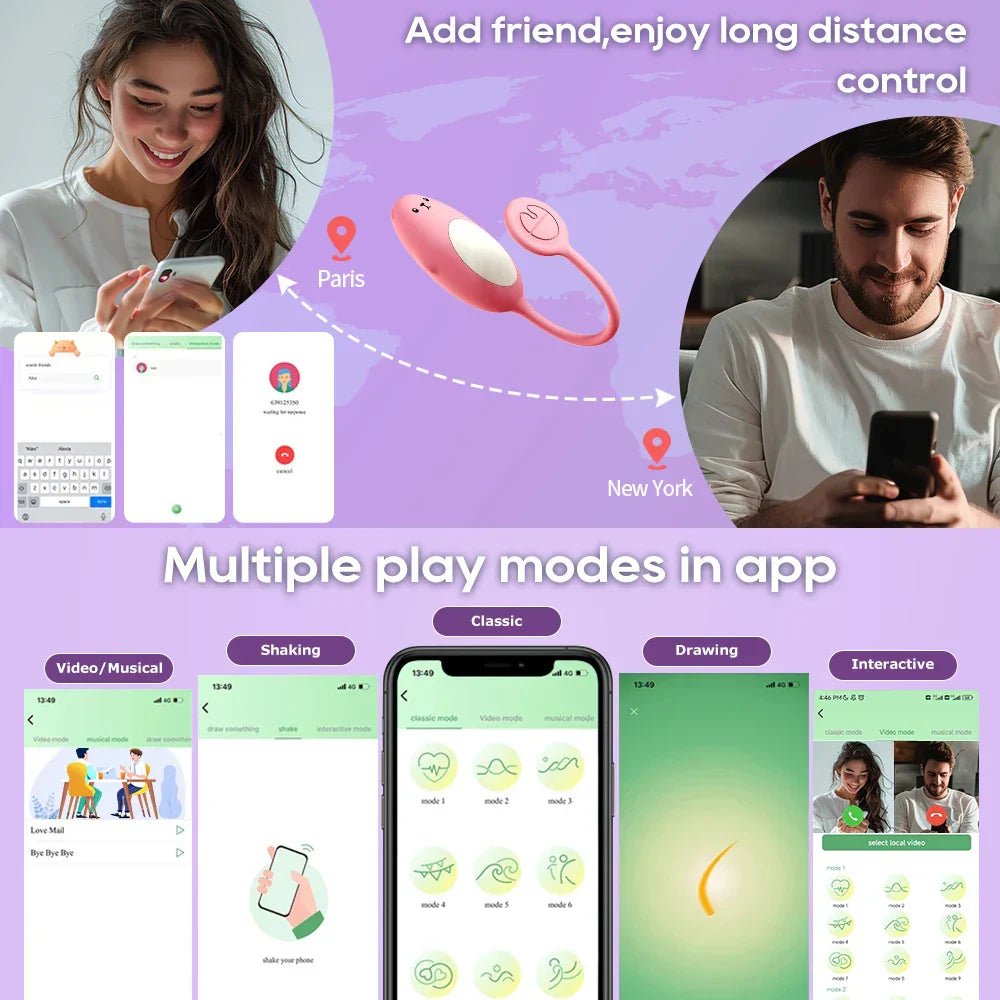 Wireless App Vibrator Female for Women Remote Control Bluetooth Dildo Vibrating Egg Erotic Sexulaes Toy for Women Couple Shop - My StoreWireless App Vibrator Female for Women Remote Control Bluetooth Dildo Vibrating Egg Erotic Sexulaes Toy for Women Couple Shopthai - adultMy StoreAPP VibratorsWireless App Vibrator Female for Women Remote Control Bluetooth Dildo Vibrating Egg Erotic Sexulaes Toy for Women Couple Shop