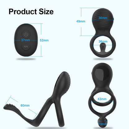 Wireless Couple Ring Sex Toys for Mens Penis Cock Vibrator Ring Cockring Retardant Ejaculation Delay Remote Control - My StoreWireless Couple Ring Sex Toys for Mens Penis Cock Vibrator Ring Cockring Retardant Ejaculation Delay Remote Control33sextoysMy Storeremote controlremote controlWireless Couple Ring Sex Toys for Mens Penis Cock Vibrator Ring Cockring Retardant Ejaculation Delay Remote Control
