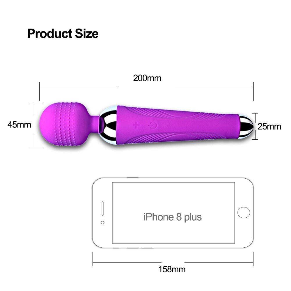 Wireless Dildos AV Vibrator Magic Wand for Women Clitoris Stimulator USB Rechargeable Massager Goods Sex Toys for Adults 18 - My StoreWireless Dildos AV Vibrator Magic Wand for Women Clitoris Stimulator USB Rechargeable Massager Goods Sex Toys for Adults 1833sextoysMy StorePurplePurpleWireless Dildos AV Vibrator Magic Wand for Women Clitoris Stimulator USB Rechargeable Massager Goods Sex Toys for Adults 18