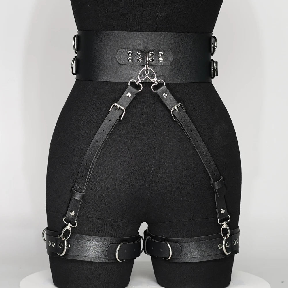 Women Sexy Thigh Garter Leather Lingerie Leg Straps Bdsm Bondage Women handcuffs Goth Fetish Clothing Festival rave Outfit - My StoreWomen Sexy Thigh Garter Leather Lingerie Leg Straps Bdsm Bondage Women handcuffs Goth Fetish Clothing Festival rave Outfitthai - adultMy Store2pc(with bracelet)Women Sexy Thigh Garter Leather Lingerie Leg Straps Bdsm Bondage Women handcuffs Goth Fetish Clothing Festival rave Outfit