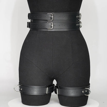 Women Sexy Thigh Garter Leather Lingerie Leg Straps Bdsm Bondage Women handcuffs Goth Fetish Clothing Festival rave Outfit - My StoreWomen Sexy Thigh Garter Leather Lingerie Leg Straps Bdsm Bondage Women handcuffs Goth Fetish Clothing Festival rave Outfitthai - adultMy Store2pc(with bracelet)Women Sexy Thigh Garter Leather Lingerie Leg Straps Bdsm Bondage Women handcuffs Goth Fetish Clothing Festival rave Outfit